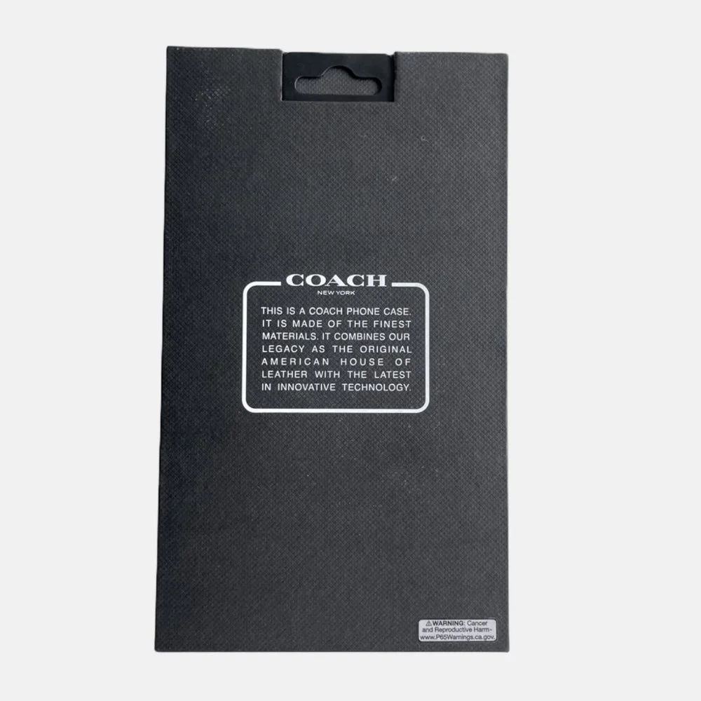 Coach Black Signature Canvas Folio Phone Case